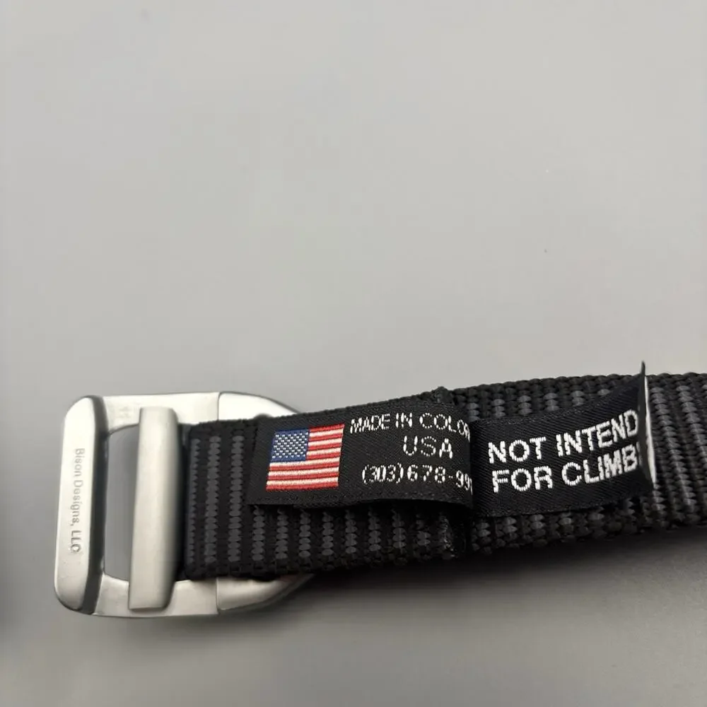 Bison Designs Belt Nylon Made in USA Mens Medium Hiking Outdoors